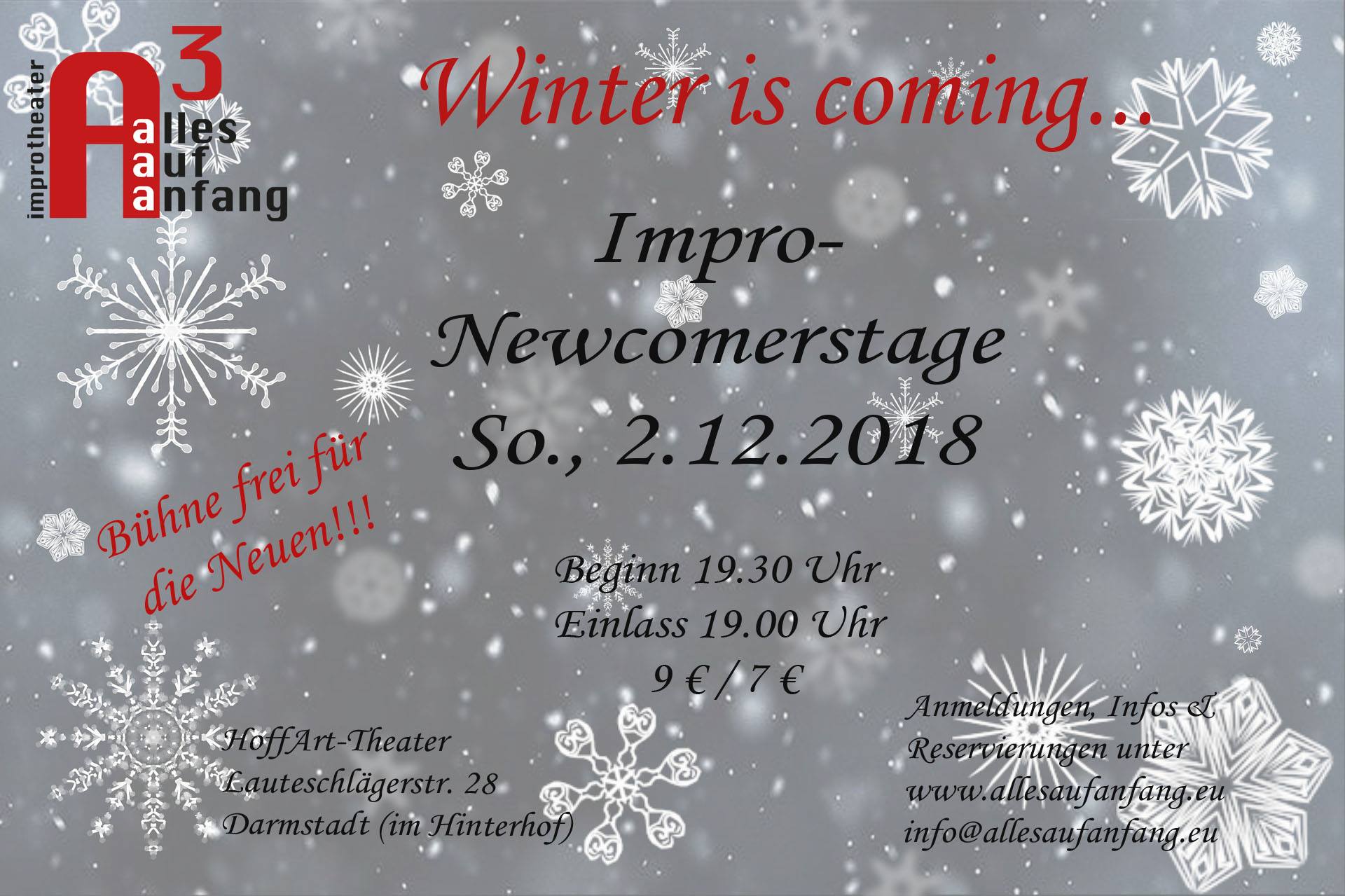 Alles Auf Anfang: Impro – Newcomerstage 2018